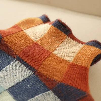 Nicole | Pull à carreaux de luxe